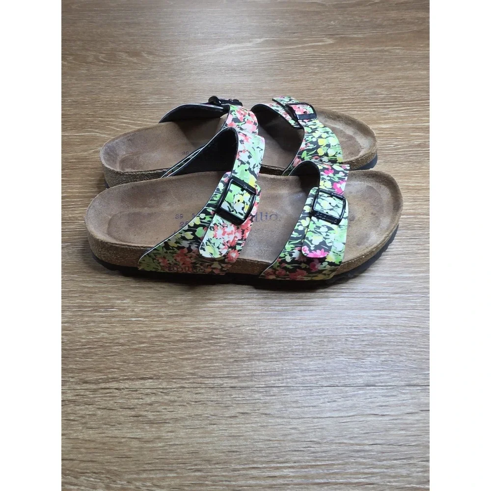 Birkenstock Papillio Sydney Sandals Women's 39 8-8.5 Floral Birko-Flor Narrow